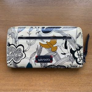 Sakroots Bird Pattern Zipped Wallet